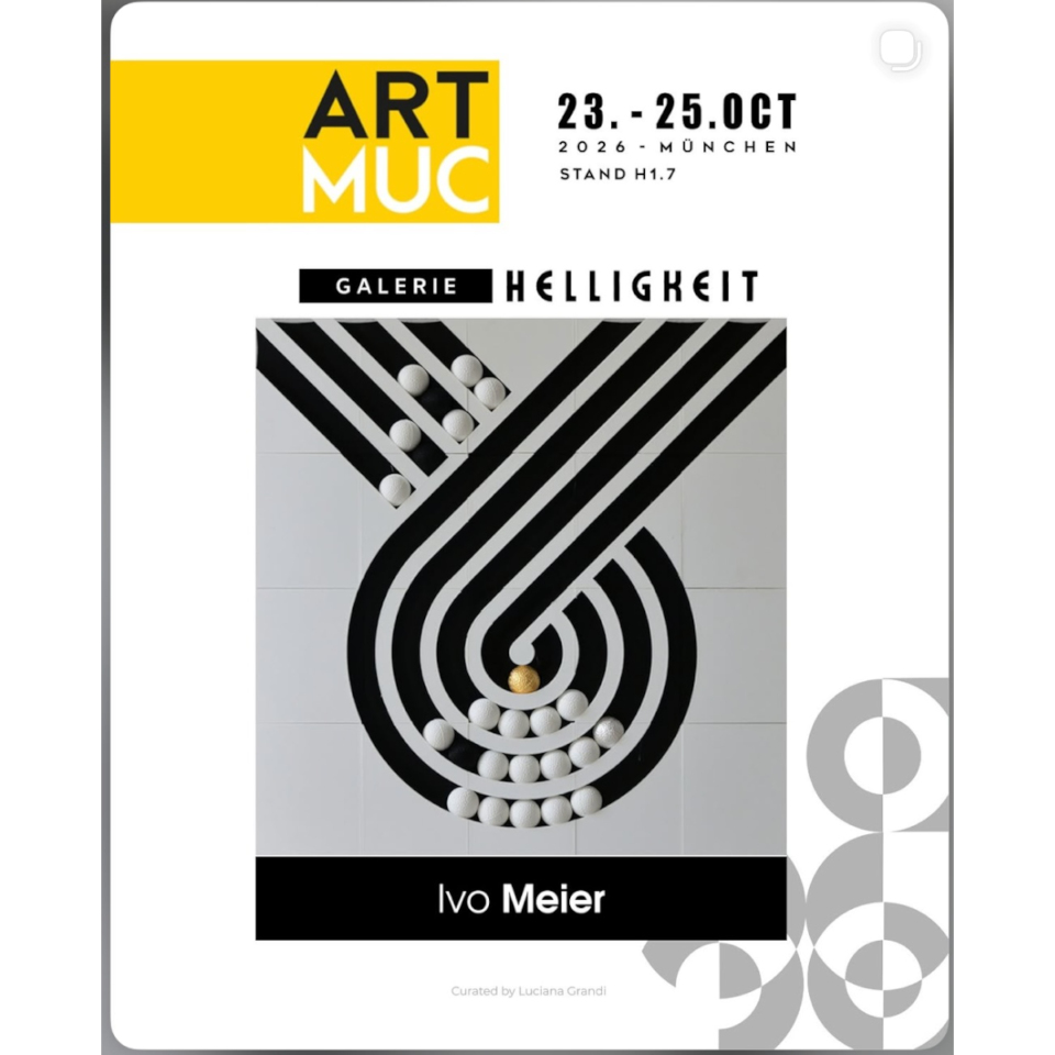 ARTMUC Munich, October 2026 — Galerie Helligkeit, booth H1.7, with Creative Continuum by Ivo Meier