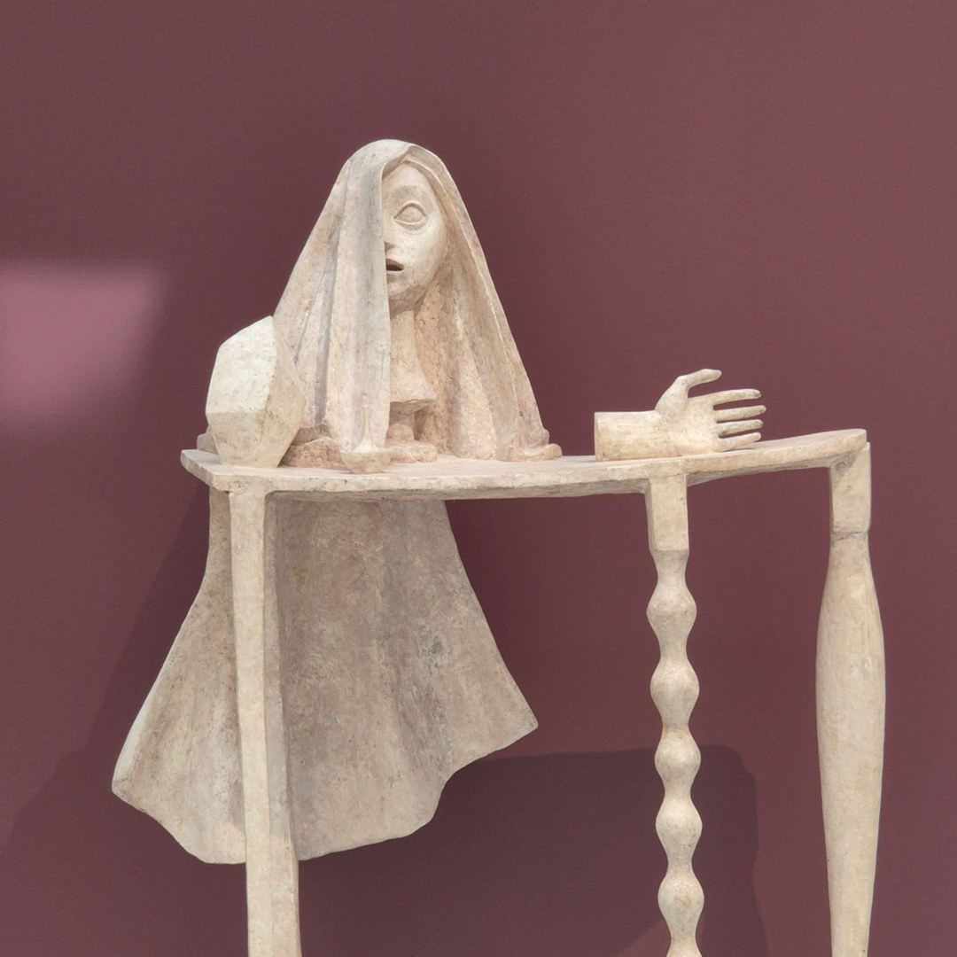 sculpture by alberto giacometti at the institut giacometti, paris