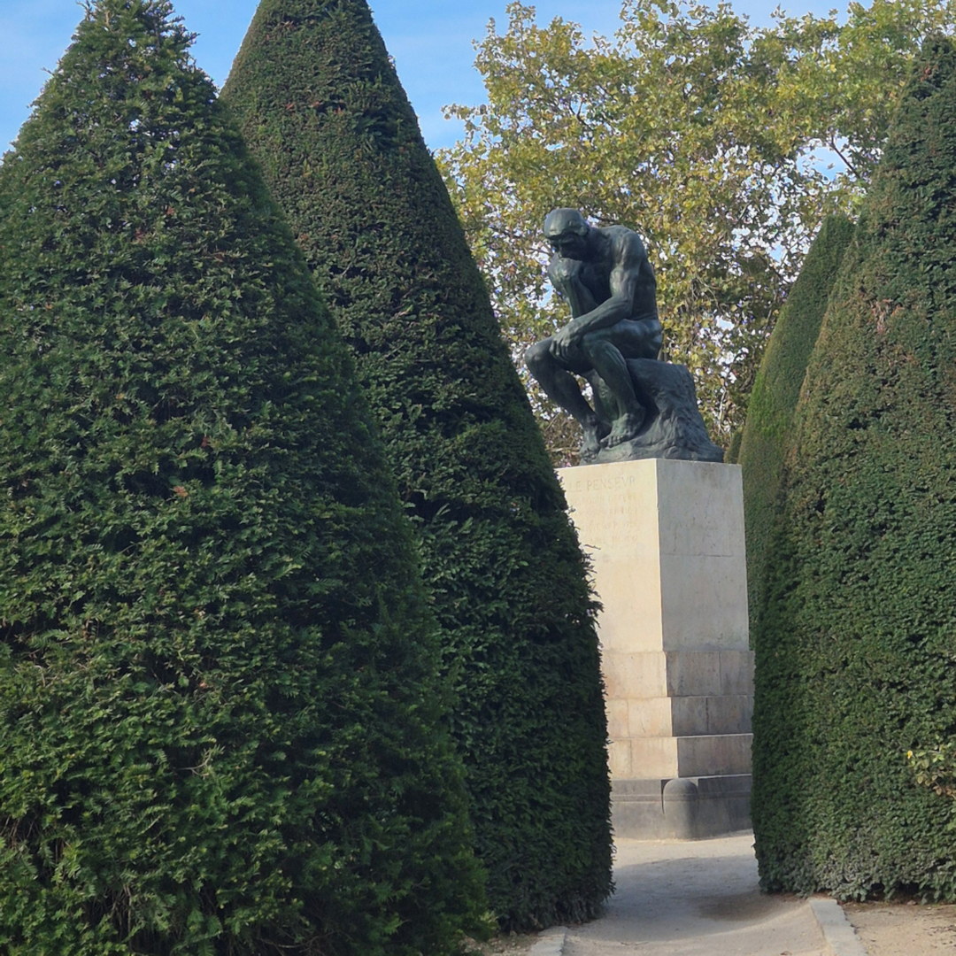 The Thinker by Auguste Rodin in Paris — reflection by Ivo Meier on returning to Paris with his own sculptures